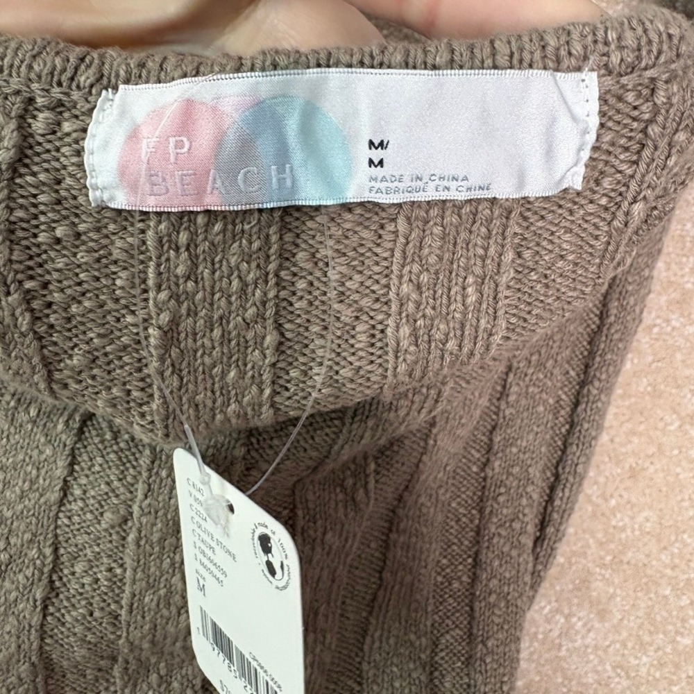 NWT FREE PEOPLE Beach Santos Sweater Midi Dress Women's‎ Medium Bodycon Ribbed - Picture 9 of 12